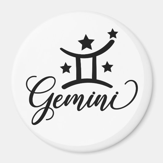 Zodiac Sign Gemini Magnet (Vorne)