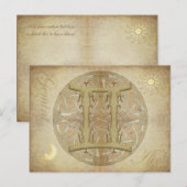 Zodiac Sign Gemini Postcard Postkarte (Vorne/Hinten)