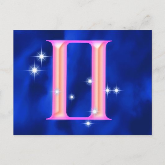 Zodiac sign Gemini Postkarte (Vorderseite)