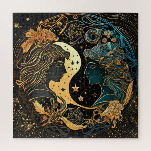 Zodiac Sign Gemini Puzzle, 20"x20" 676 Stk. Puzzle (Vertikal)