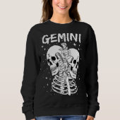 Zodiac Sign Gemini Twin Skeleton Sweatshirt (Vorderseite)