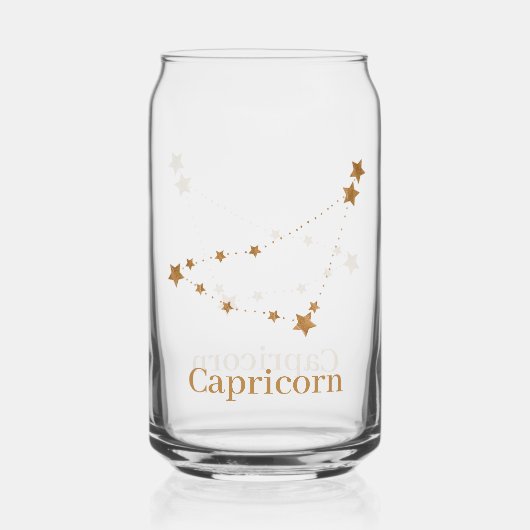 Zodiac Sign Gold Capricorn | Element Erde Dosenglas (Rückseite)