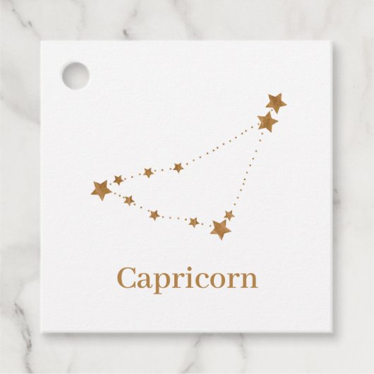 Zodiac Sign Gold Capricorn | Element Erde Geschenkanhänger (Vorderseite)