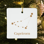 Zodiac Sign Gold Capricorn | Element Erde Keramikornament<br><div class="desc">Zodiac Sign Gold Capricorn | Element Erde</div>