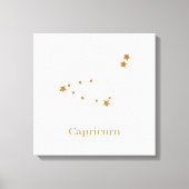 Zodiac Sign Gold Capricorn | Element Erde Leinwanddruck (Vorderseite)
