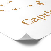 Zodiac Sign Gold Capricorn | Element Erde Poster (Ecke)