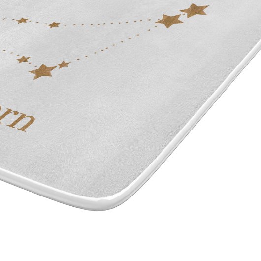 Zodiac Sign Gold Capricorn | Element Erde Schneidebrett (Ecke)