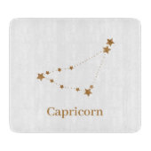 Zodiac Sign Gold Capricorn | Element Erde Schneidebrett (Vorderseite)