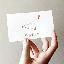 Zodiac Sign Gold Capricorn | Element Erde Visitenkarte
