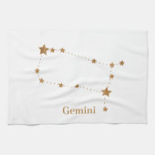 Zodiac Sign Gold Gemini | Element Air Geschirrtuch (Horizontal)