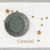 Zodiac Sign Gold Gemini | Element Air Geschirrtuch