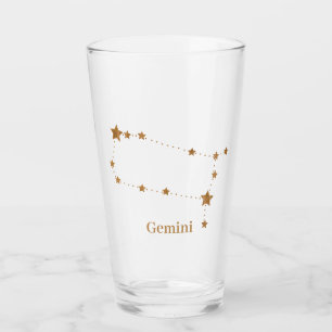 Zodiac Sign Gold Gemini   Element Air Glas