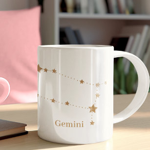 Zodiac Sign Gold Gemini   Element Air Kaffeetasse