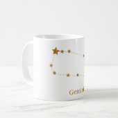 Zodiac Sign Gold Gemini | Element Air Kaffeetasse (Vorderseite Links)