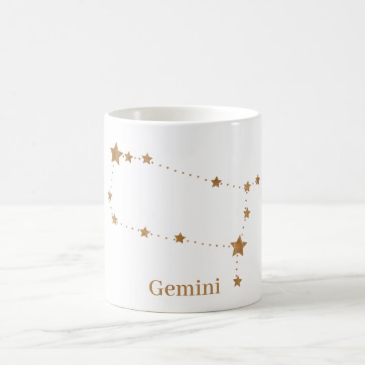 Zodiac Sign Gold Gemini | Element Air Kaffeetasse (Mittel)