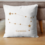Zodiac Sign Gold Gemini | Element Air Kissen<br><div class="desc">Zodiac Sign Gold Gemini | Element Air</div>