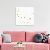 Zodiac Sign Gold Gemini | Element Air Leinwanddruck (Insitu (Wohnzimmer))