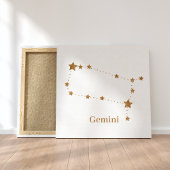Zodiac Sign Gold Gemini | Element Air Leinwanddruck