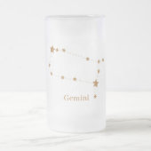 Zodiac Sign Gold Gemini | Element Air Mattglas Bierglas (Mittel)