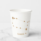 Zodiac Sign Gold Gemini | Element Air Pappbecher (Rückseite)