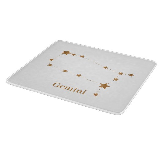 Zodiac Sign Gold Gemini | Element Air Schneidebrett (Ecke)