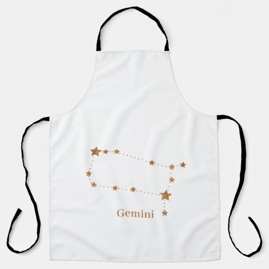 Zodiac Sign Gold Gemini | Element Air Schürze (Vorderseite)