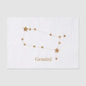 Zodiac Sign Gold Gemini | Element Air Seidenpapier (Vorderseite)