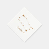 Zodiac Sign Gold Gemini | Element Air Serviette (Ecke)