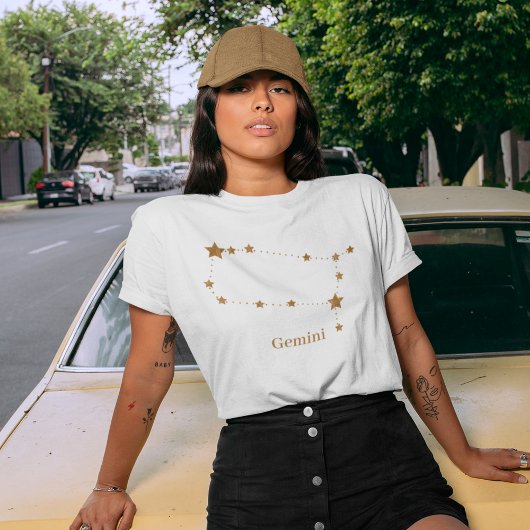 Zodiac Sign Gold Gemini | Element Air T-Shirt