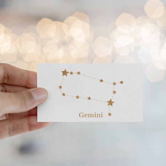 Zodiac Sign Gold Gemini | Element Air Visitenkarte