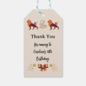 Zodiac Sign Gold Glitzer Leo Birthday bemalt Geschenkanhänger (Rückseite)