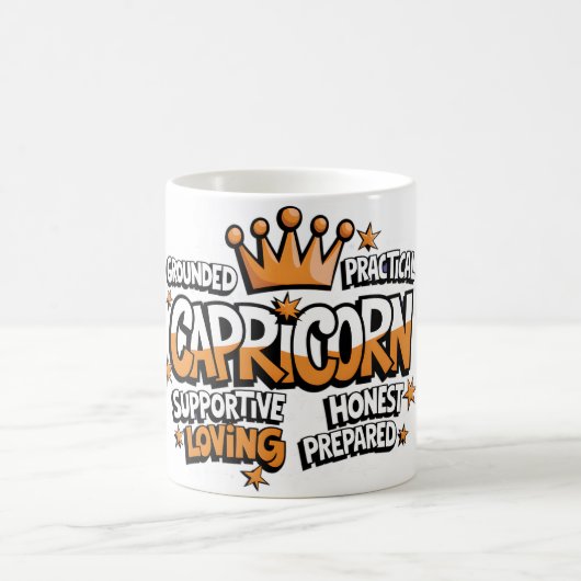 Zodiac Sign Graffiti/Capricorn Kaffeetasse (Mittel)