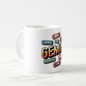 Zodiac Sign Graffiti/Gemini Kaffeetasse (Vorderseite Links)