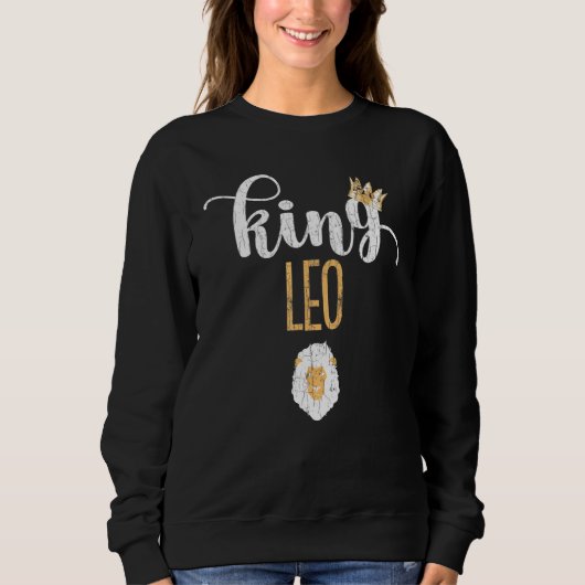 Zodiac Sign King Leo Graphic Sweatshirt (Vorderseite)