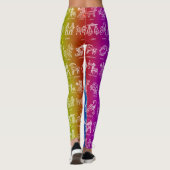Zodiac Sign Leggings(Helles Regenbogen) Leggings (Rückseite)