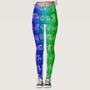 Zodiac Sign Leggings(Helles Regenbogen) Leggings