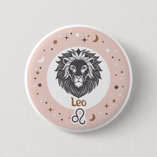 Zodiac Sign Leo Button (Vorderseite)