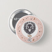 Zodiac Sign Leo Button (Vorne & Hinten)