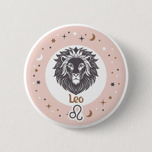 Zodiac Sign Leo Button