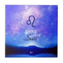 Zodiac Sign Leo Dreamy Star Sky Quote Fliese