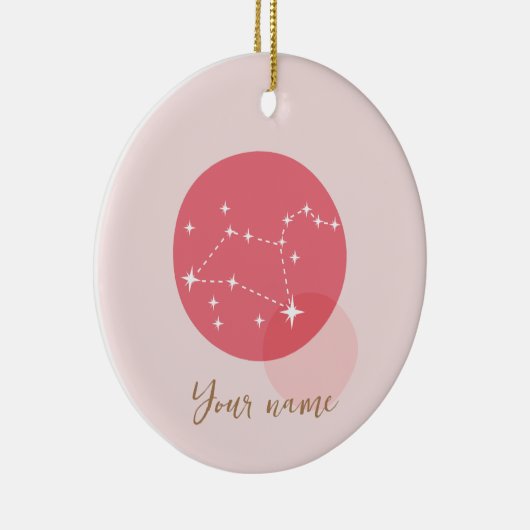 Zodiac Sign Leo Keramik Ornament (Rechts)