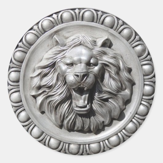 Zodiac Sign Leo Lion Face Sticker (Vorderseite)