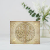 Zodiac Sign Leo Postcard Postkarte (Stehend Vorderseite)