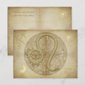 Zodiac Sign Leo Postcard Postkarte (Vorne/Hinten)