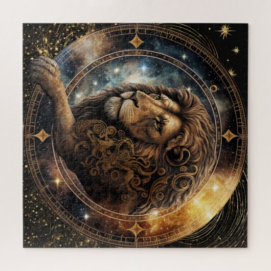 Zodiac Sign Leo Puzzle, 20"x20" 676 Stk. Puzzle (Horizontal)