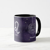 Zodiac Sign Leo Wasserfarbe Anpassbare Tasse (VorderseiteRechts)