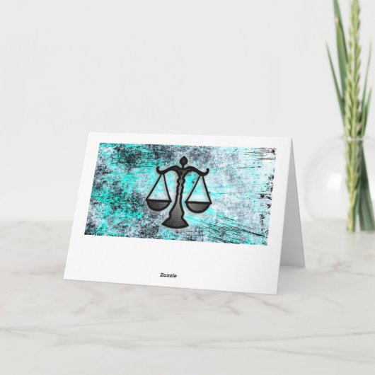 Zodiac Sign Libra Astrologie Geburtstag Karte (Rückseite)