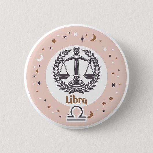 Zodiac Sign Libra Button (Vorderseite)