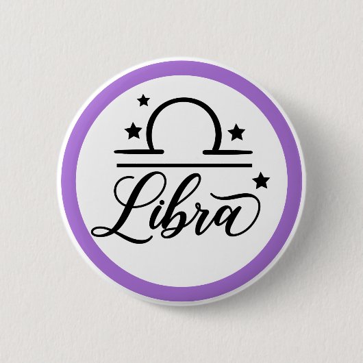 Zodiac Sign Libra Button (Vorderseite)