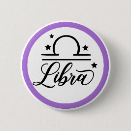 Zodiac Sign Libra Button